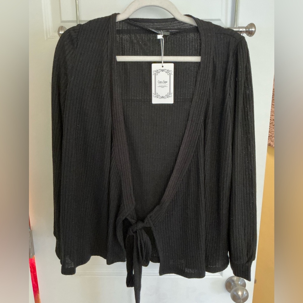 Women’s Black Open-Front Cardigan NWT